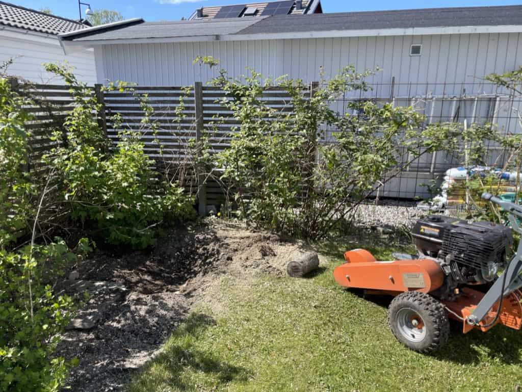 Stubbfräs mindre stubbe